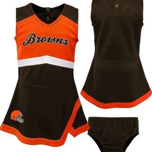 Browns cheer captain outfit, size 6X large